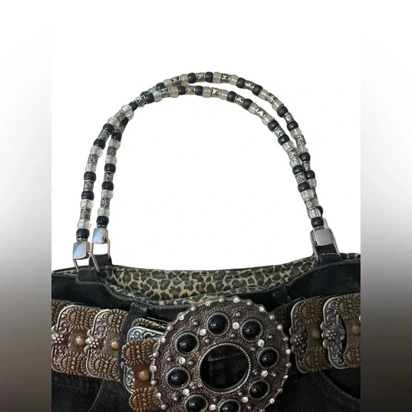 Vintage Guess Denim Jean Belted Purse - Picture 3 of 10